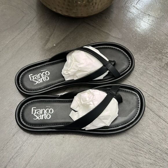 Franco Sarto Oren Womens Faux Leather Slip On Slide Sandals - Picture 6 of 9